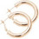 RO Accessories Γυναικεία Σκουλαρίκια Κρίκοι Ροζ Χρυσό E103G/25