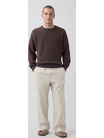 Gap Ανδρικό Παντελόνι Relaxed Εφαρμογή Εκρού 887835001