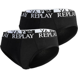 Replay Ανδρικά Σλιπ Βαμβακερά Μαύρα 2Pack TM182.000.I101182.N1177