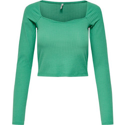 Only Γυναικείο Καλοκαιρινό Crop Top Ριπ Πράσινο 15252058