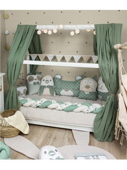 Baby Star Tiny Friends Σετ Κούνιας Khaki 3τμχ
