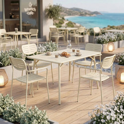 Pakoworld Moraja Deraby Σετ Τραπεζαρία Κήπου Αλουμίνιο 5τμχ Μπεζ 200-001683