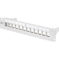 Digitus DN-91419 Patch Panel Keystone Rack 1U 10" 12 Θυρών Cat.6a