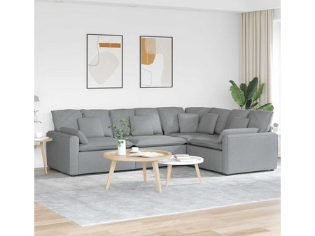 vidaXL Γωνιακός Καναπές Αναστρέψιμη Γωνία Γκρι 317x217x64cm 3321147