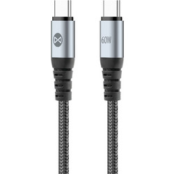 Forever Braided USB-C to USB-C 60W 1m Black 5907504578743