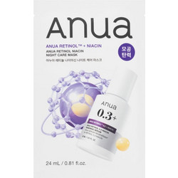 Anua Retinol & Niacin Night Care Sheet Μάσκα Προσώπου για Ενυδάτωση με Ρετινόλη & Υαλουρονικό 24ml
