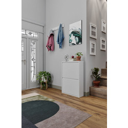 Stewe Home Παπουτσοθήκη Μεταλλική Λευκή M50xΠ15xΥ71cm STE-051868