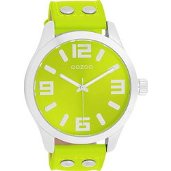 Oozoo Timepieces Ανδρικό Ρολόι με Λαχανί Δερμάτινο Λουράκι C11652
