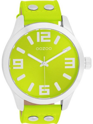 Oozoo Timepieces Ανδρικό Ρολόι με Λαχανί Δερμάτινο Λουράκι C11652