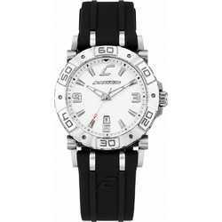 Chronotech Ανδρικό Ρολόι με Μαύρο Καουτσούκ Λουράκι RW0038