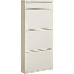 Kare Design Παπουτσοθήκη Μεταλλική Caruso 3 Μπεζ M50xΠ15xΥ115cm KA-70634