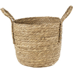 Globostar Tinos Κασπώ Καλάθι Δαπέδου Μπεζ 30x27cm 20291
