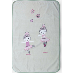 Nef-Nef Ballerine World Κουβέρτα Αγκαλιάς Fleece 75x100 Πράσινο Mint