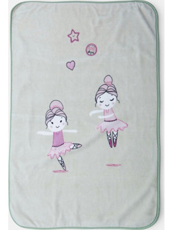 Nef-Nef Ballerine World Κουβέρτα Αγκαλιάς Fleece 75x100 Πράσινο Mint