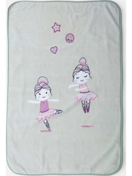 Nef-Nef Ballerine World Κουβέρτα Αγκαλιάς Fleece 75x100 Πράσινο Mint
