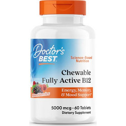 Doctor's Best Chewable Fully Active B12 Mixed Berries 60 Μασώμενα Δισκία
