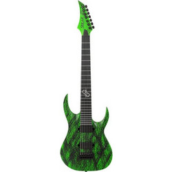 Solar Guitars A2.7GN Canibalismo+ Ηλεκτρική Κιθάρα ST Style με Μαγνήτες HH & Ταστιέρα Pau Ferro 7 Χορδών Green Neon