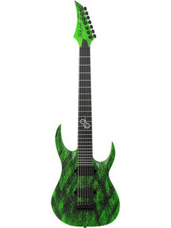 Solar Guitars A2.7GN Canibalismo+ Ηλεκτρική Κιθάρα ST Style με Μαγνήτες HH & Ταστιέρα Pau Ferro 7 Χορδών Green Neon