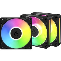 Arctic BioniX P12 Case Fan 120mm ARGB με Σύνδεση 3-Pin 4-Pin PWM 3τμχ Black