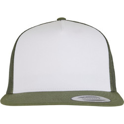 Flexfit Καπέλο Jockey με Δίχτυ Snapback Υφασμάτινο Λευκό Χακί 6006W-20037