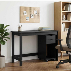 vidaXL Σετ Γραφείο Υπολογιστή από Μασίφ Ξύλο 75x50x112cm 3438777