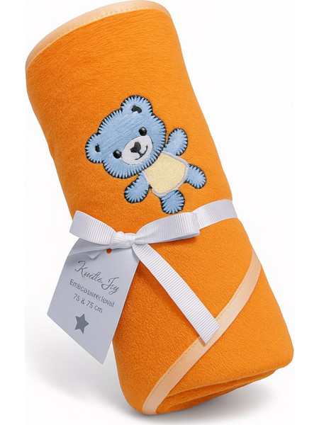 Beboulino Bear Βρεφικό Μπουρνούζι Κάπα Πορτοκαλί 75x75cm