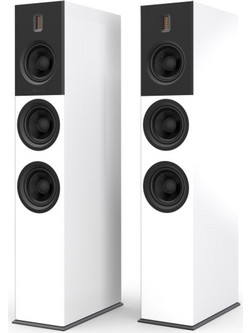 Burmester B28 Ζεύγος Ηχείων Hi-Fi Δαπέδου 180W 3 Δρόμων Black White