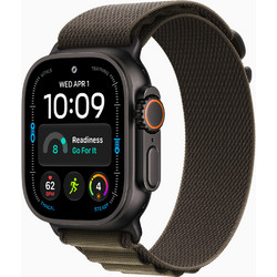 Apple Watch Ultra 4 Cellular 49mm Titanium Black Alpine Loop Dark Olive
