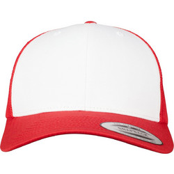 Flexfit Καπέλο Jockey με Δίχτυ Snapback Υφασμάτινο Κόκκινο Λευκό 6606CF-00494