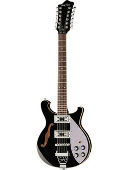 Harley Benton RB-612BK Ηλεκτρική Κιθάρα Semi-Hollow με Μαγνήτες HH & Ταστιέρα Indian Laurel 12 Χορδές Black