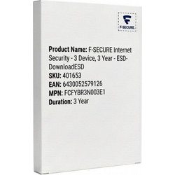 F-SECURE Internet Security για 3 Συσκευές και 3 Έτη Χρήσης (Ηλεκτρονική Άδεια)