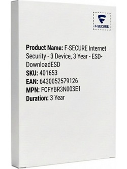 F-SECURE Internet Security για 3 Συσκευές και 3 Έτη Χρήσης (Ηλεκτρονική Άδεια)
