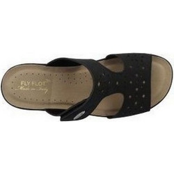 Fly Flot Γυναικείες Παντόφλες Καλοκαιρινές Platforms Ανατομικές Μαύρες 55D70