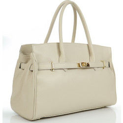 Passaggio Leather Γυναικεία Τσάντα Χειρός Δερμάτινη Μπεζ 5506-KR-31