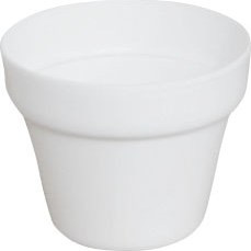 MarHome Γλάστρα Στρογγυλή Πλαστική Λευκή 8x6.5cm 09-01-F7