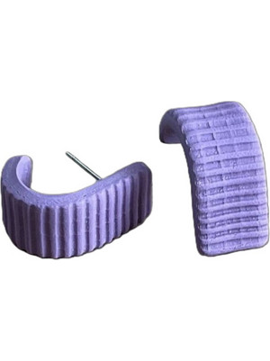 Moomoo Γυναικεία Σκουλαρίκια Κρεμαστά MOOMOO-LINE-PURPLE