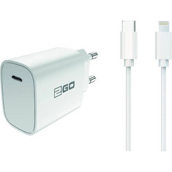 2GO 797277 Φορτιστής με Καλώδιο Lightning με Θύρα USB-C 20W