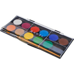 Adel Σετ Νερομπογιές με Πινέλο 6x12 Χρώματα 21623-03-2