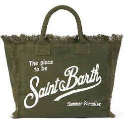 Mc2 Saint Barth Υφασμάτινη Τσάντα Θαλάσσης Ώμου Χακί 32x40cm VANI022-00144L