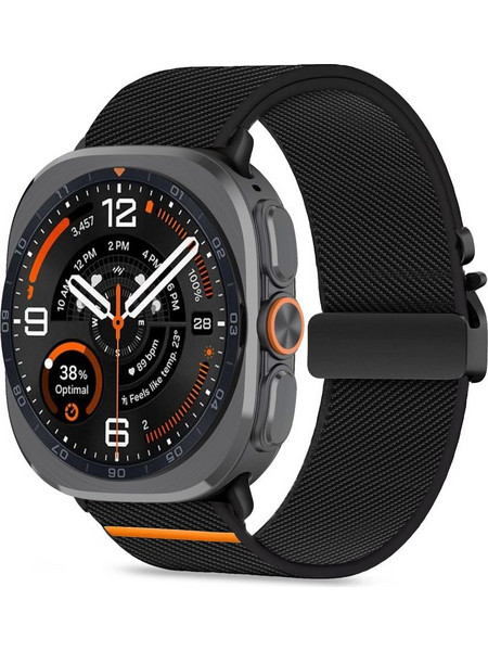 Tech-Protect Nylon Clasp Λουράκι Υφασμάτινο Black (Samsung Galaxy Watch Ultra 2 / 1)