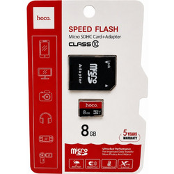 Hoco Speed Flash microSDHC 8GB Class 10 U1 UHS-I + Adapter