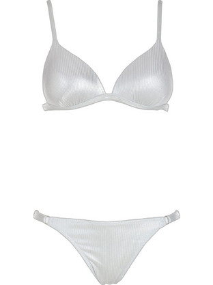 Gsecret Bikini Set Τριγωνάκι Ασημί C60291-37542