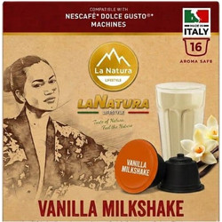 La Natura Lifestyle Κάψουλες Διάφορα Ροφήματα Vanilla Milk Shake Συμβατές με Μηχανή Dolce Gusto 16τμχ