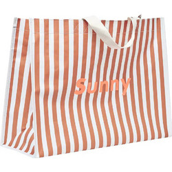 Sunnylife Tierra Clay Stripe Υφασμάτινη Τσάντα Θαλάσσης Ώμου Κόκκινη 43x58cm S61CBBTC