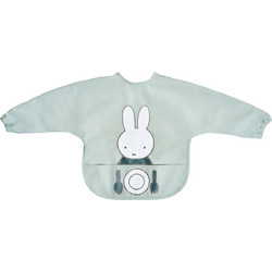 Miffy Koko Αδιάβροχη Σαλιάρα Ποδιά με Αυτοκόλλητο Τσέπη & Μανίκια 6m+ Πράσινο Mint