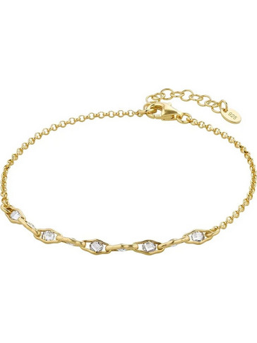 Vogue Γυναικείο Βραχιόλι από Ασήμι 925 22K Επιχρυσωμένο με Ζιργκόν 9011311