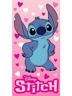 Stitch Παιδική Πετσέτα Θαλάσσης Microfiber Ροζ 70x140cm 8435746914519