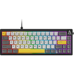 Ajazz ΑΚ650 Μηχανικό Gaming Πληκτρολόγιο 65% με Moon Yellow Διακόπτες RGB Black Grey Yellow