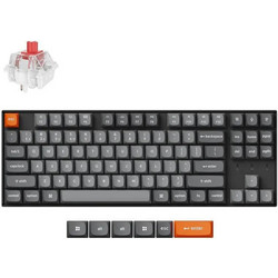 Keychron Ασύρματο Μηχανικό Gaming Πληκτρολόγιο TenKeyLess με Keychron Super Red Διακόπτες RGB Black