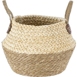 Globostar Andros Κασπώ Καλάθι Δαπέδου Μπεζ Καφέ 22x26cm 20316